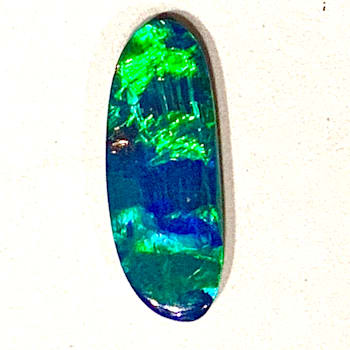 Opal on Ironstone 13.4x5.0mm Free-Form Doublet 1.23ct