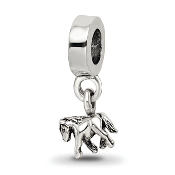 Sterling Silver Pony Dangle Bead