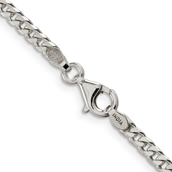 Sterling Silver Polished 3.15mm Curb Chain Bracelet