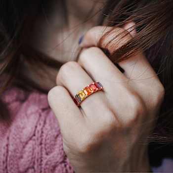 Multi Color Sapphire 14K Yellow Gold Ring 10.50ctw