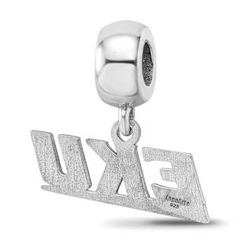 Sterling Silver Rhodium-plated LogoArt Eastern Kentucky University XS
Dangle Bead
