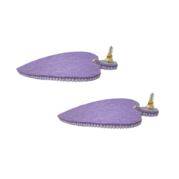 Off Park® Collection, Purple Seed Bead Heart Shape Earring