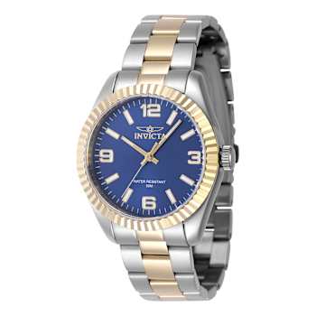 Invicta Specialty 36mm Blue Dial Two-tone Stainless Steel Quartz Watch