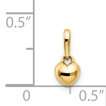 14K Yellow Gold Children's Heart Pendant