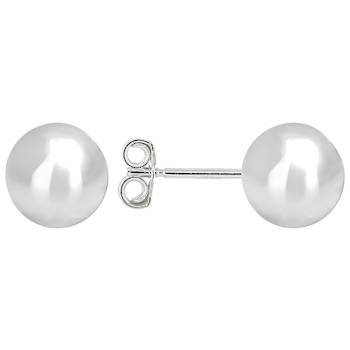 Polished Ball Stud Earrings In Sterling Silver 9mm