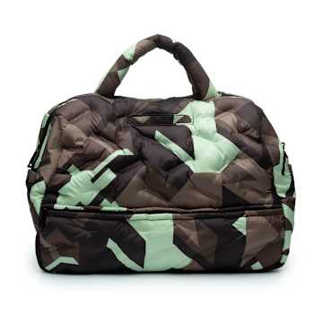 GO Dash Dot Puffle Handbag in Camo Mint