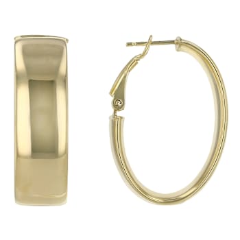 Statement Polished Hoop Earrings In 10K Gold