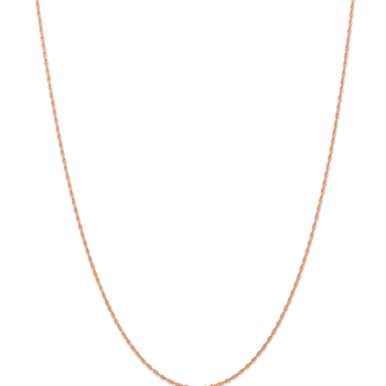 14k Rose Gold 1.15mm Solid Cable 20 Inch Chain