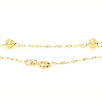 Petali Bead Station Necklace in 14K Yellow Gold