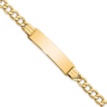 10k Yellow Gold Curb Link ID Bracelet