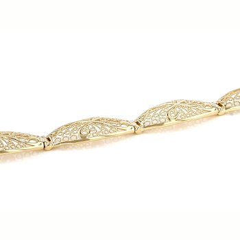 Filigree Bracelet In 18K Gold Over Sterling Silver