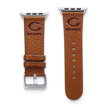 Gametime Chicago Bears Leather Band fits Apple Watch (42/44mm S/M Tan).
Watch not included.