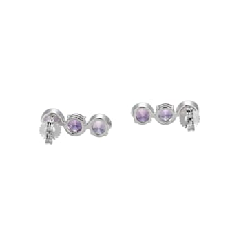 Lab Created Alexandrite Sapphire Platinum Over Silver June Birthstone
Earrings 4.90ctw