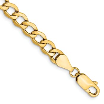 10k Yellow Gold 5.25mm Curb Link Bracelet