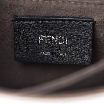 Fendi Kan I Metallic Silver Calfskin Scalloped Studded Bag