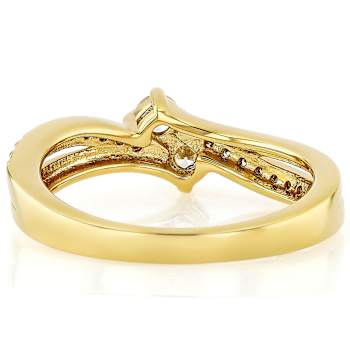 Meaningful Lab-Grown Diamond Crossover Ring 0.33ctw In 14K Gold Over
Sterling Silver