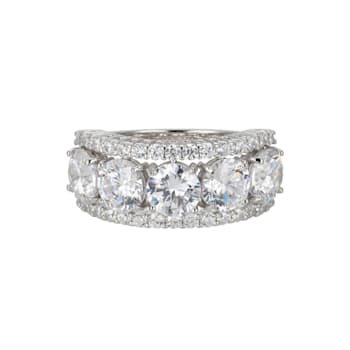 White Cubic Zirconia Platinum Over Sterling Silver Ring 7.95ctw