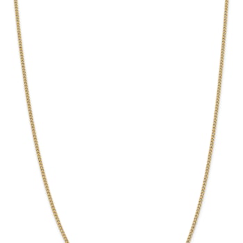 14k Yellow Gold 1.85mm Curb Link 26 Inch Chain