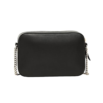 Jimmy Choo Balti Embossed Black Leather Camera Crossbody Bag