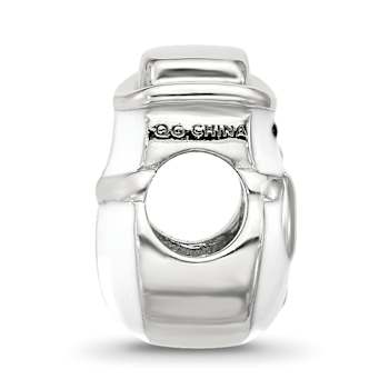 Sterling Silver Kids Enamel Snowman with Hat Bead