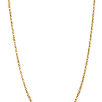 14k Yellow Gold 3.35mm Solid Diamond-Cut Quadruple Rope 22 Inch Chain