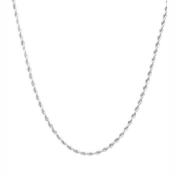 Sterling Silver Rope 1MM Chain Necklace - 22"