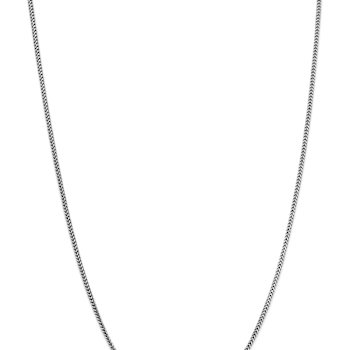 Rhodium Over 14k White Gold 1.5mm Solid Franco 18 Inch Chain