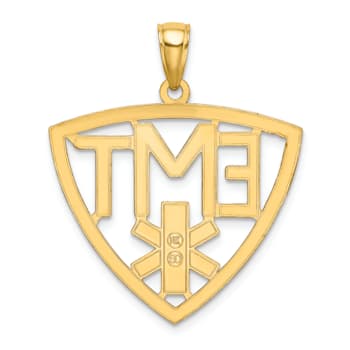14k Yellow Gold Emergency Medical Technician Pendant