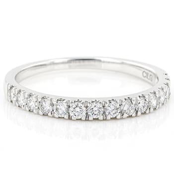 Lab-Grown Diamond Band Ring In 14K White Gold 0.50ctw
