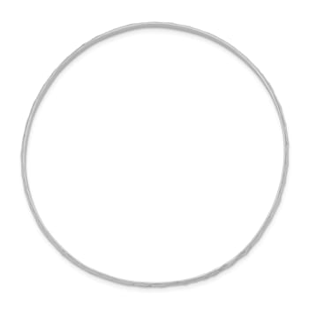Rhodium Over Sterling Silver Polished and Diamond-cut 2mm Slip On
Children's Bangle