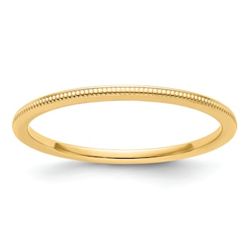 10K Yellow Gold 1.2mm Milgrain Stackable Expressions Band