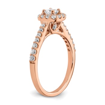 14K Rose Gold Lab Grown Diamond Complete Engagement Ring 0.767ctw