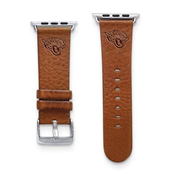 Gametime Jacksonville Jaguars Leather Band fits Apple Watch (38/40mm S/M
Tan). Watch not included.