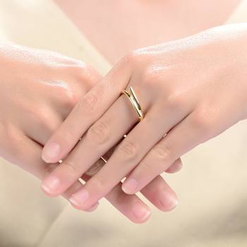 Sculptural Bypass Ring In 14K Gold Over Brass