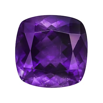 Amethyst With Needles 15.5mm Square Cushion 13.00ct