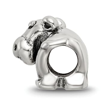 Sterling Silver Kids Hippo Bead