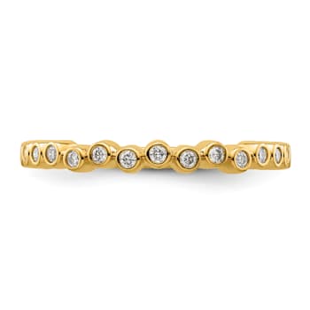 14K Yellow Gold Stackable Expressions Diamond Ring 0.11ctw