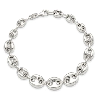 Sterling Silver Polished Fancy Link 7.5-inch Bracelet
