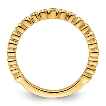 14K Yellow Gold Stackable Expressions Diamond Ring 0.11ctw