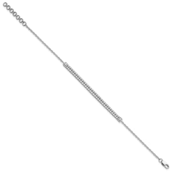 14K White Gold Lab Grown Diamond VS/SI GH, with 1 Inch Extension Bracelet