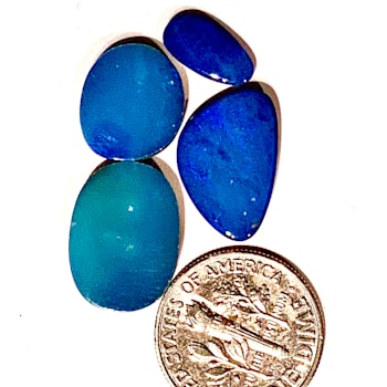 Opal on Ironstone Free-Form Doublet Set of 4 12.00ctw