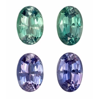 Alexandrite 5.5x3.7mm Oval Matched Pair 0.90ctw