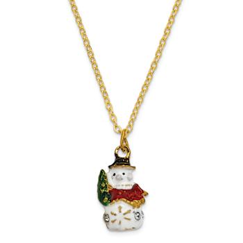 HOLLY JOLLY Snowman Trinket Box