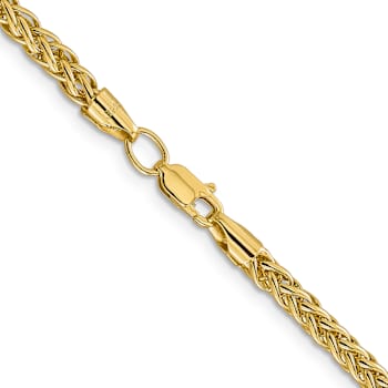 14k Yellow Gold 4.3mm 3-Wire Wheat Link 20 Inch Chain