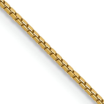 14k Yellow Gold 0.9mm Solid Box Link 26 Inch Chain