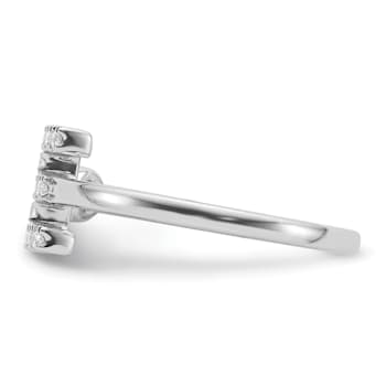 Rhodium Over 14K White Gold Lab Grown Diamond VS/SI GH, Initial E
Adjustable Ring