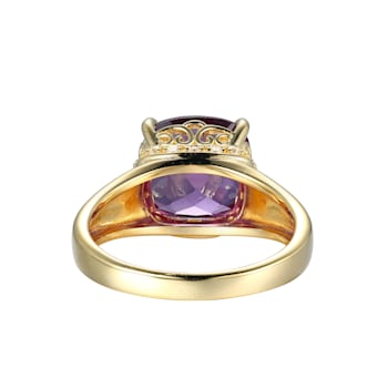 Lab Alexandrite Sapphire And Cubic Zirconia 18k Yellow Gold Over Silver
June Birthstone Ring 8.14ctw