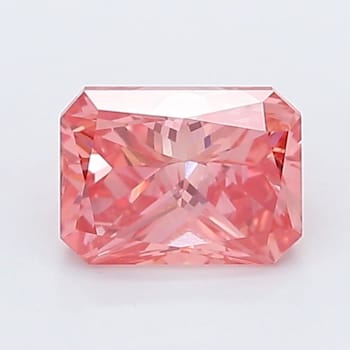 1.14ct Vivid Pink Radiant Cut Lab-Grown Diamond SI1 Clarity IGI Certified