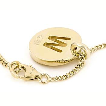 Cardano Initial W Pendant Necklace In 18K Gold Over Bronze