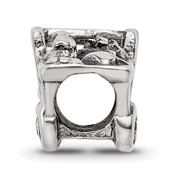 Sterling Silver Shopping Cart Bead